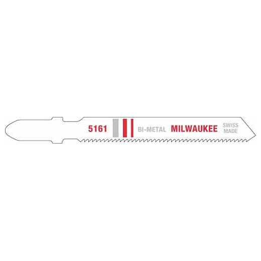 Milwaukee® 48-42-5161 Heavy Duty Jig Saw Blade, 3 in L x 9/32 in W, 24 TPI, Bi-Metal Cutting Edge, Bi-Metal Body